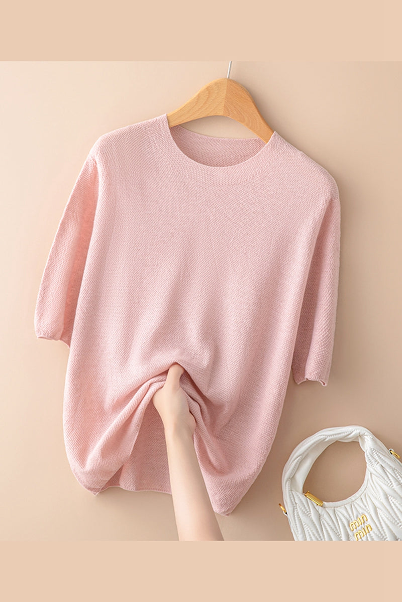 Wool sweater for women by Christine Brewer featuring a cozy, stylish design in a neutral color, perfect for casual wear.