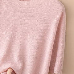 Christine Brewer Frankie wool sweater for women, soft knit sweater in neutral tones, featuring a cozy, relaxed fit.
