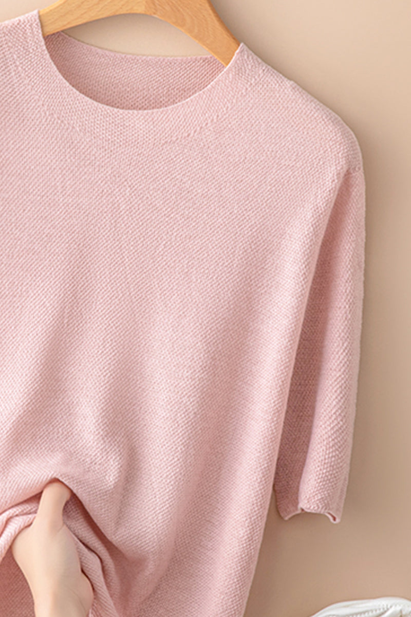 Christine Brewer Frankie wool sweater for women, soft knit sweater in neutral tones, featuring a cozy, relaxed fit.