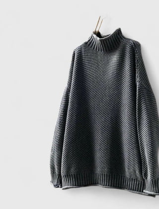 Christine Brewer Harmony knit sweater for women, soft, cozy, with a classic fit and ribbed cuffs visible in the image.
