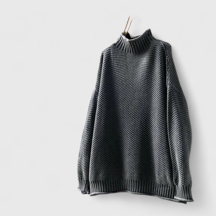 Christine Brewer Harmony knit sweater for women, soft, cozy, with a classic fit and ribbed cuffs visible in the image.