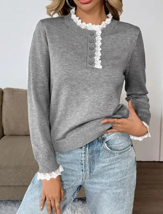 Women’s knit sweater by Christine Brewer, featuring a cozy, stylish design with a soft texture and classic fit.