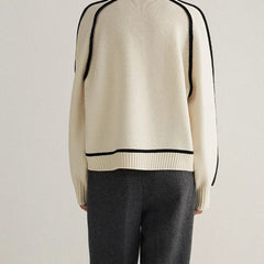 Christine Brewer Eva loose fit roll neck sweater in a tailored chic style, featuring a cozy, relaxed fit and classic neckline.