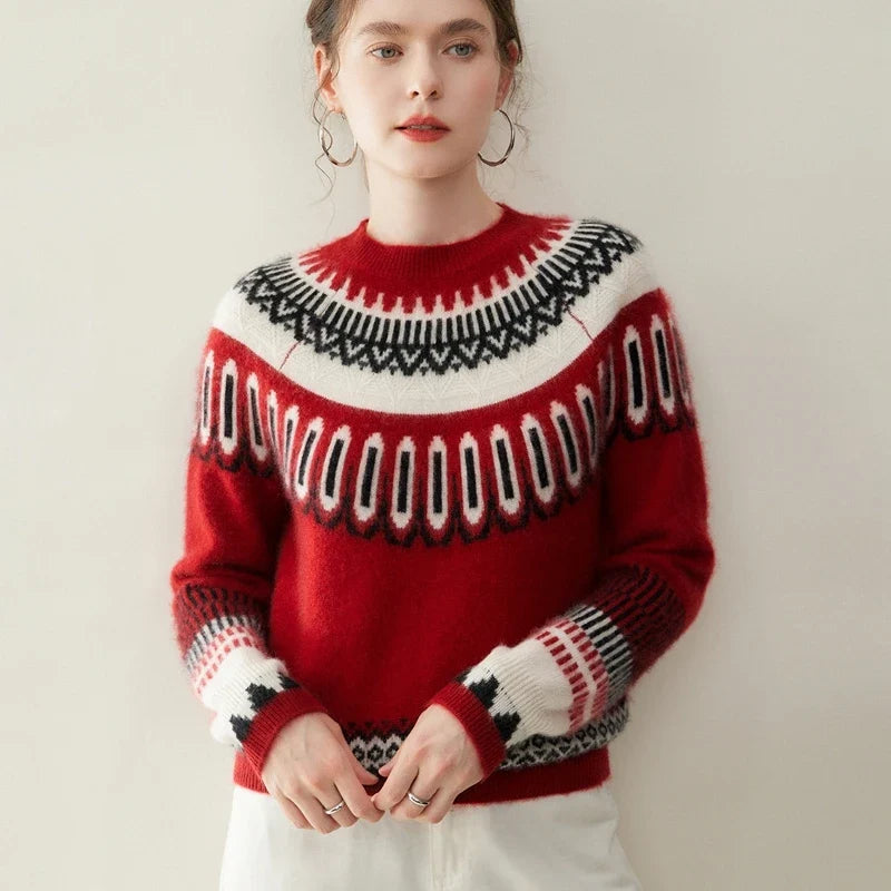 Women’s cashmere crew neck sweater by Christine Brewer, Emory collection, in soft, luxurious fabric with a classic fit.