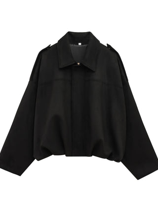 Willow oversized zip-up overshirt jacket for women by Christine Brewer, featuring a relaxed fit and casual style.