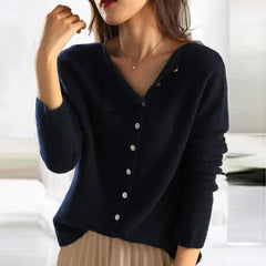 Dorothy knit sweater for women by Christine Brewer, featuring a cozy, stylish design in soft, warm fabric.