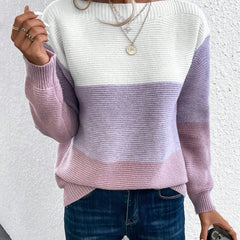 Makayla women's ombre sweater by Christine Brewer, featuring a cozy knit with gradient color transitions, displayed on a mannequin.