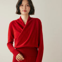 Women’s cashmere sweater by Christine Brewer, Dawn style, featuring a soft, cozy knit in a versatile neutral color.