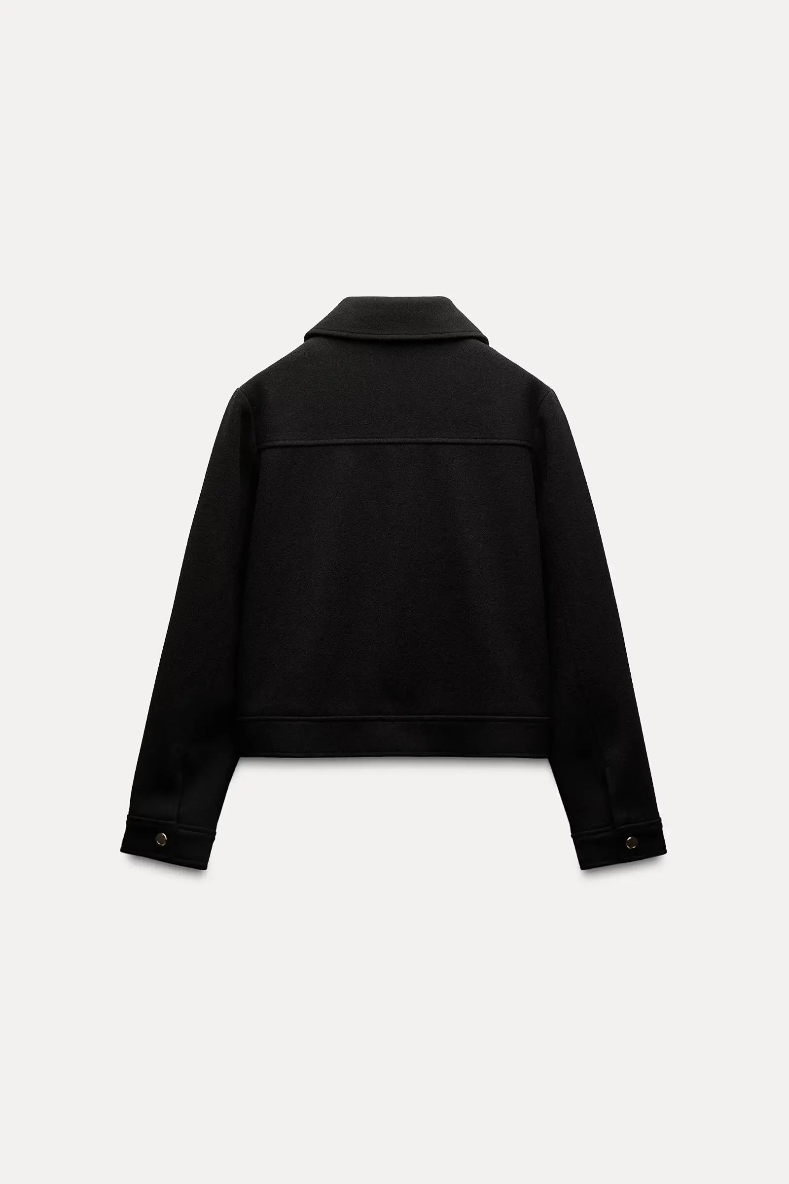 Women's Isla cropped zip-up utility jacket by Christine Brewer, featuring a stylish design with utility pockets and a functional zipper.
