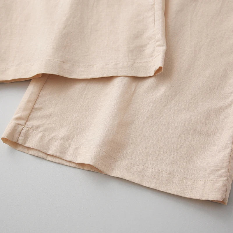 Women’s knit wide-leg elastic-waist trousers by Christine Brewer, loose pull-on pants with a relaxed fit and comfortable style.