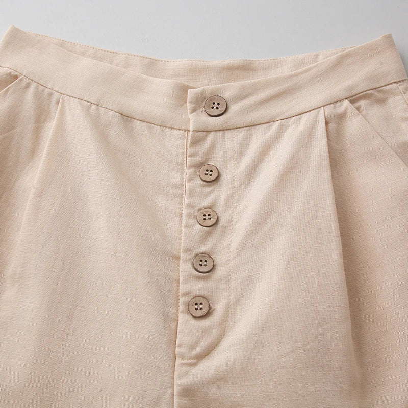 Women's knit wide-leg elastic-waist trousers by Christine Brewer, featuring a loose pull-on style and relaxed fit.