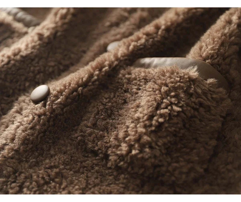 Emily glam faux fur coat for women by Christine Brewer, showcasing plush, luxurious fur with a stylish winter design.