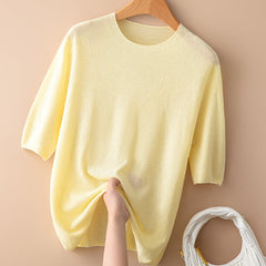 Women’s wool sweater by Christine Brewer, featuring a cozy knit design and classic fit, ideal for casual winter wear.