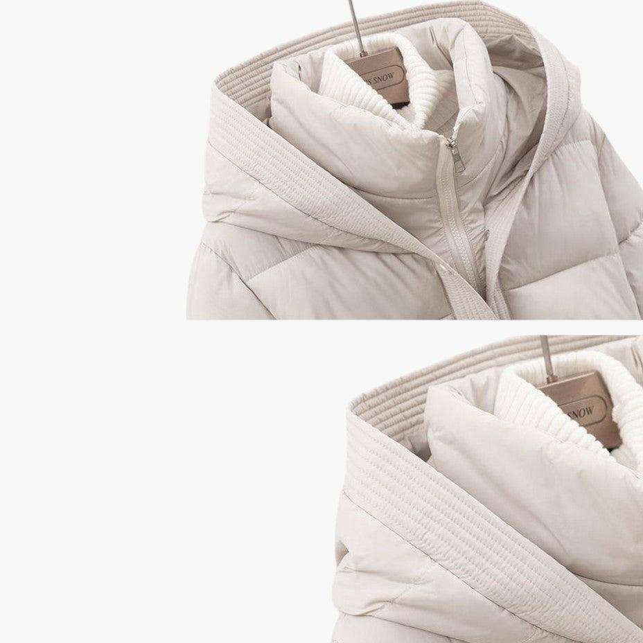 Leonie | Belted Hooded Puffer Jacket for Women