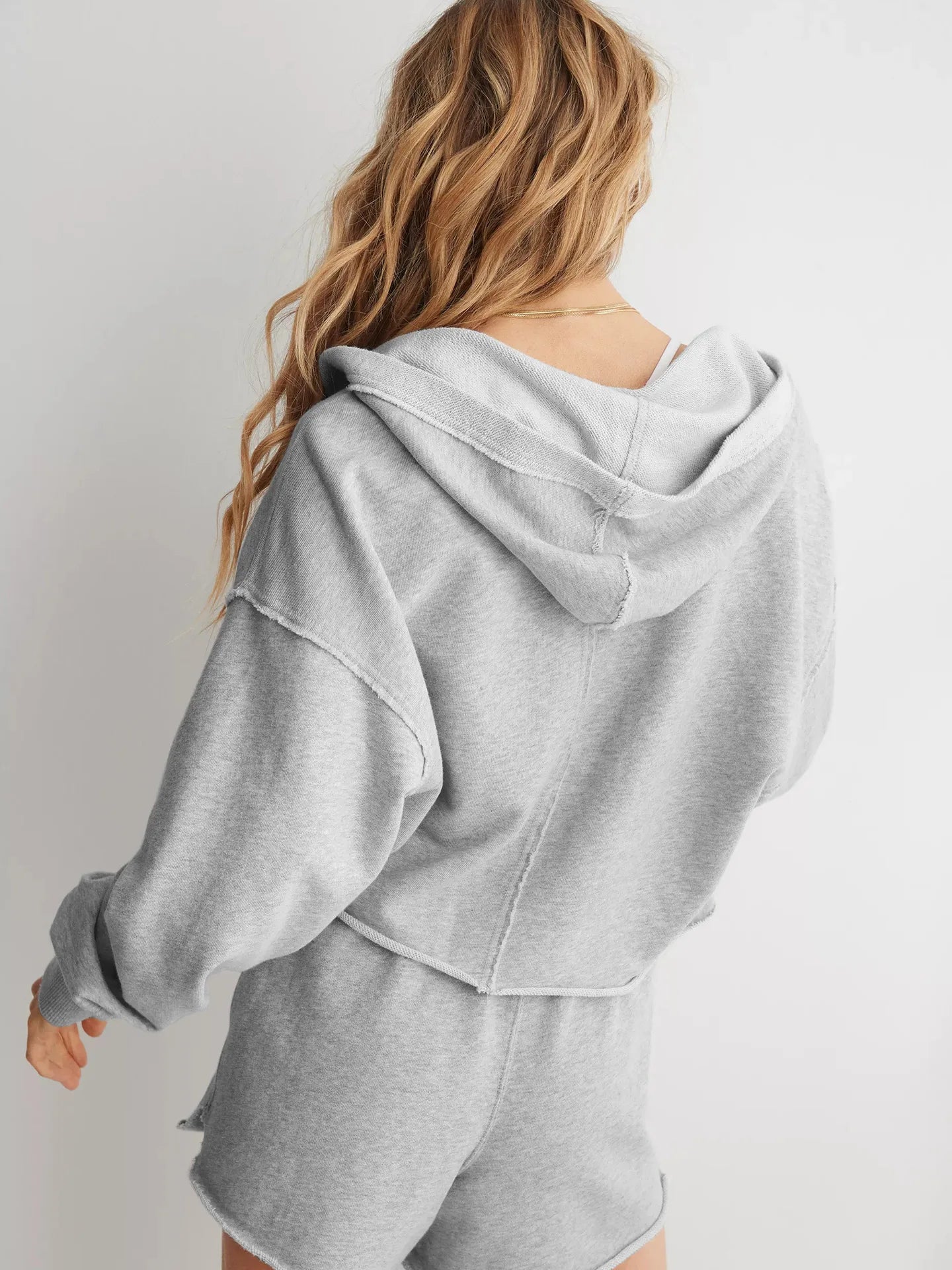 Christine Brewer Eleanor cropped hoodie for women, featuring a stylish, comfortable design with a soft fabric and modern fit.