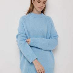 Christine Brewer Flora oversized wool sweater for women, soft knit with a relaxed fit, in a cozy, neutral color.
