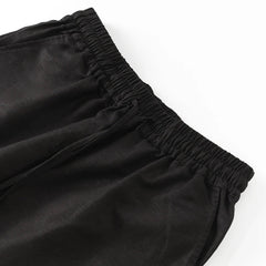 Women’s cotton linen wide leg drawstring trousers by Christine Brewer, loose pull-on pants with a relaxed fit and breathable fabric.