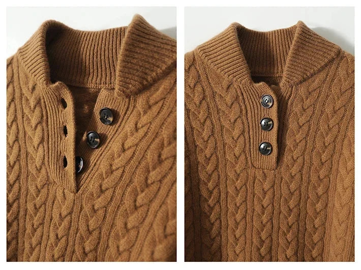 Florentine | Cable-Knit Button-Front Sweater for Women