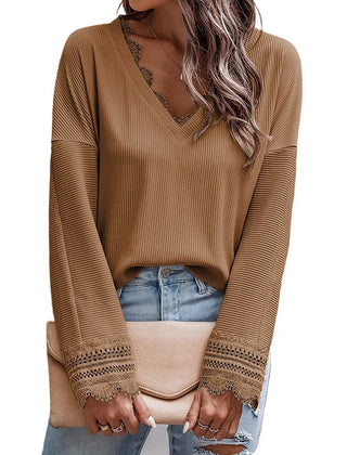 Women’s knit sweater by Christine Brewer, Hadley style, featuring a cozy, textured design in neutral tones.