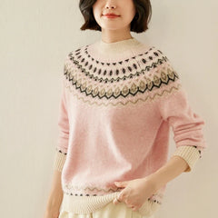 Women’s cashmere mock neck sweater by Christine Brewer, featuring a cozy fit and soft texture in classic style.