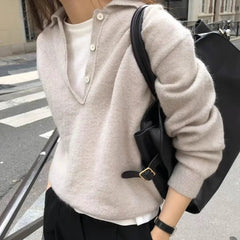 Christine Brewer women's wool hoodie sweater in soft, cozy wool fabric, featuring a relaxed fit and hooded design.