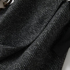 Longline tweed coat for women by Christine Brewer featuring a belted design and classic style in a textured fabric.