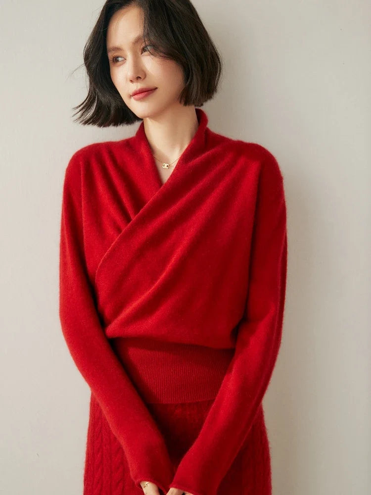 Christine Brewer Dawn women's cashmere sweater, soft knit with a classic fit and cozy neckline, in a neutral color.