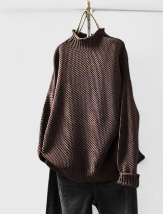 Women’s knit sweater by Christine Brewer, Harmony collection, featuring a cozy, stylish sweater in a soft, textured knit fabric.