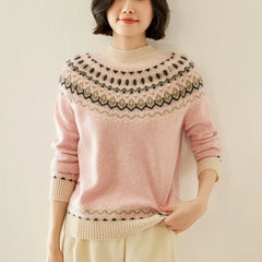 Christine Brewer Jolene cashmere mock neck sweater for women, featuring a soft, cozy fit in a stylish design.