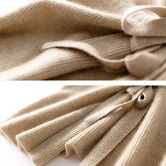 Christine Brewer Courtney cashmere wool knit sweater vest for women, featuring a cozy, textured design in neutral tones.