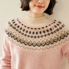 Christine Brewer Jolene cashmere mock neck sweater for women, featuring soft knit fabric and a classic fit.