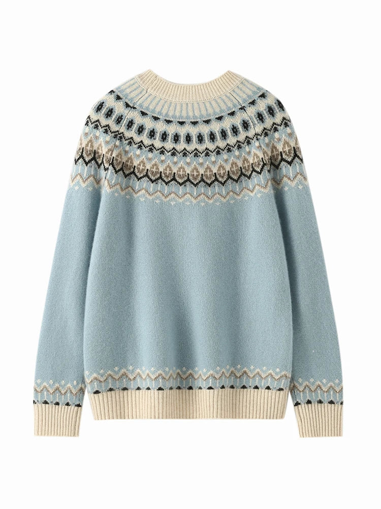 Christine Brewer Jolene cashmere mock neck sweater for women, soft beige knit with ribbed collar and long sleeves.