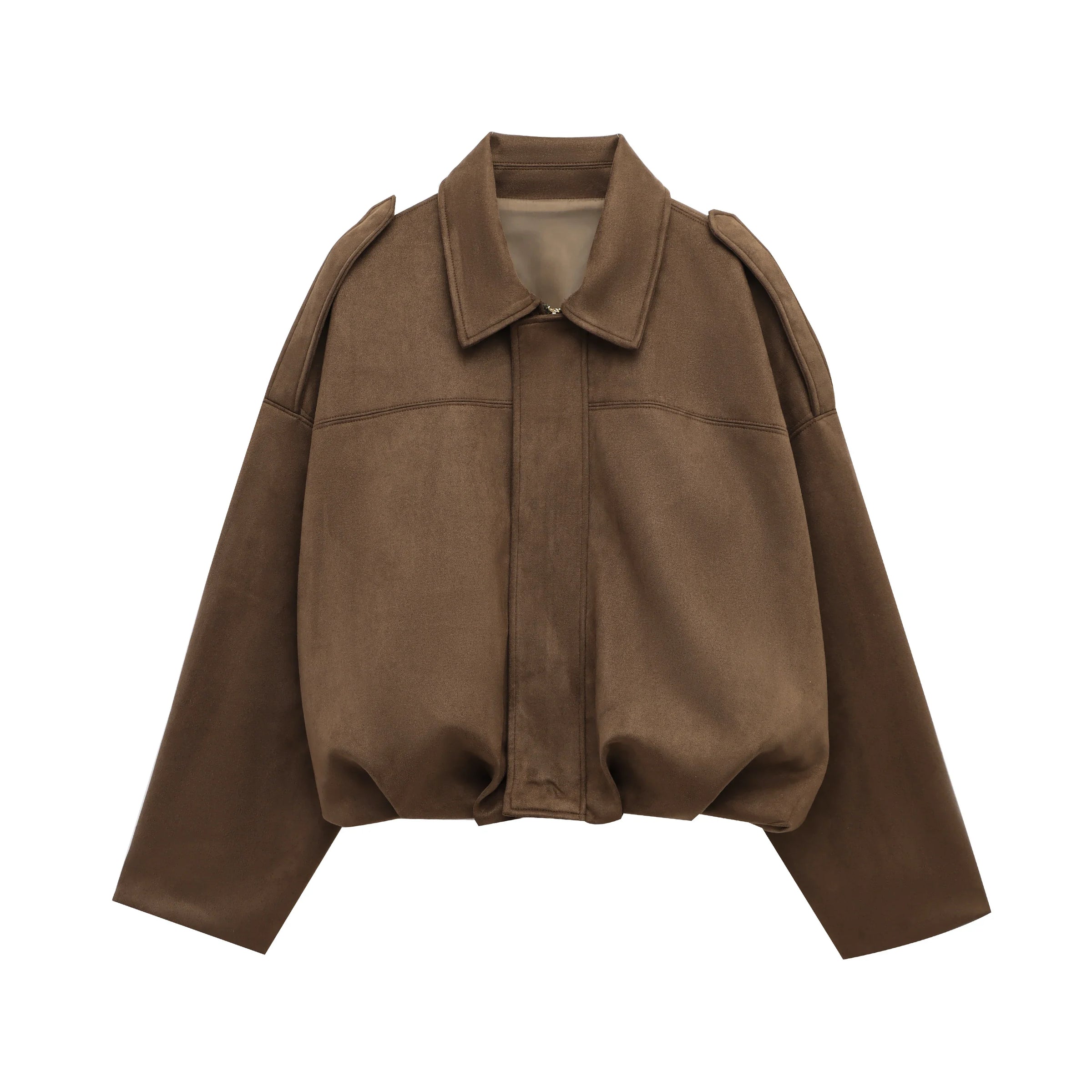 Willow oversized zip-up overshirt jacket for women by Christine Brewer, shown in a relaxed fit with a front zipper and casual style.