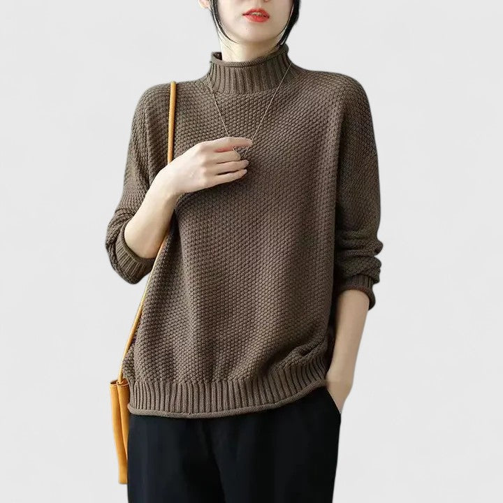 Christine Brewer Harmony women's knit sweater, cozy and stylish, with a soft textured fabric in a relaxed fit.