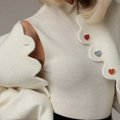 Everleigh cropped button-front jacket for women by Christine Brewer, shown in black with front buttons and fitted style.