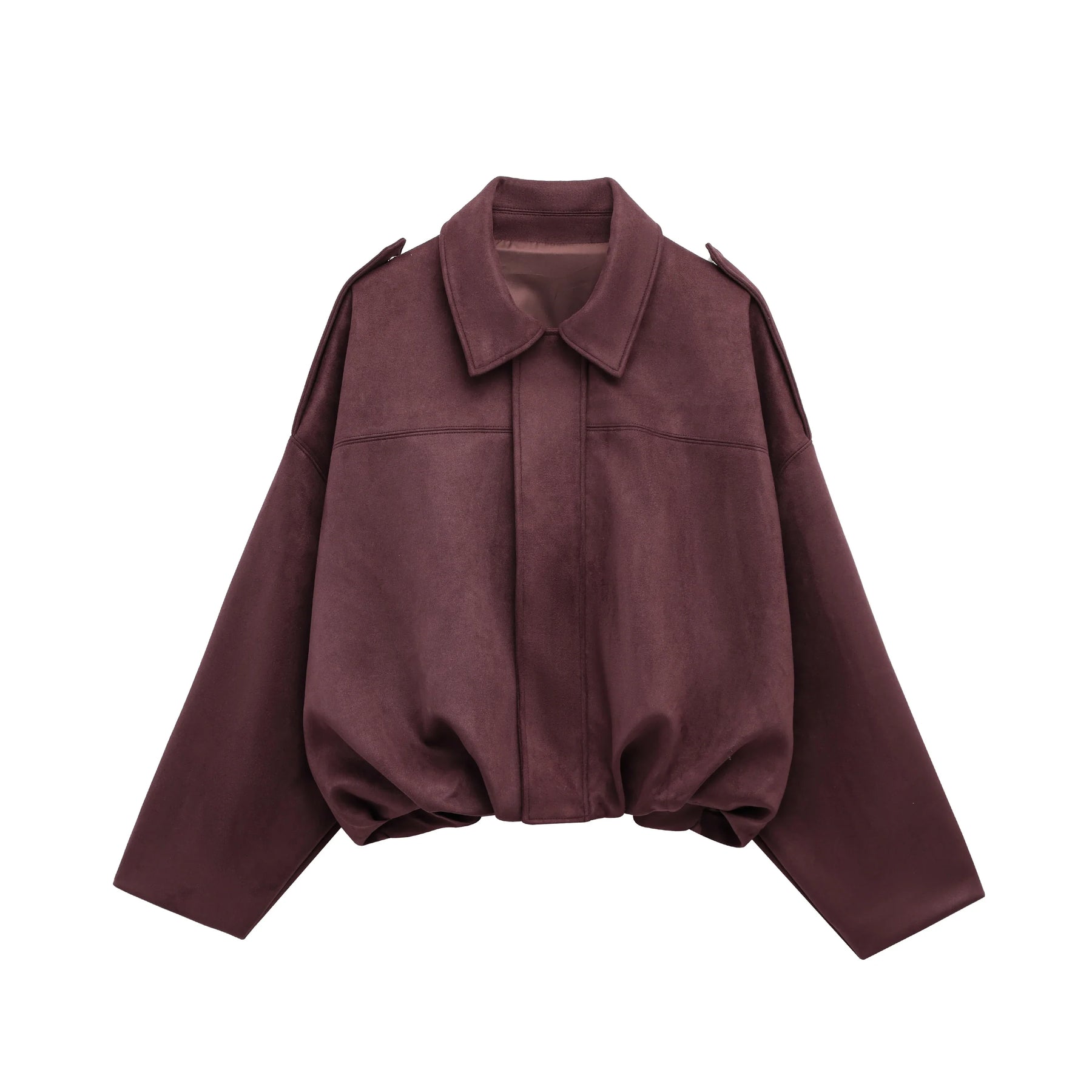 Willow oversized zip-up overshirt jacket for women by Christine Brewer, in a cozy, stylish design with a front zipper and relaxed fit.