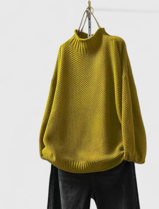 Women’s knit sweater by Christine Brewer, Harmony style, featuring a cozy, textured knit in a versatile design.