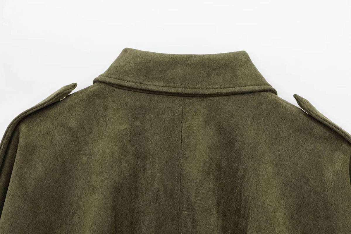 Willow oversized zip-up overshirt jacket for women by Christine Brewer, featuring a relaxed fit and front zipper detail.