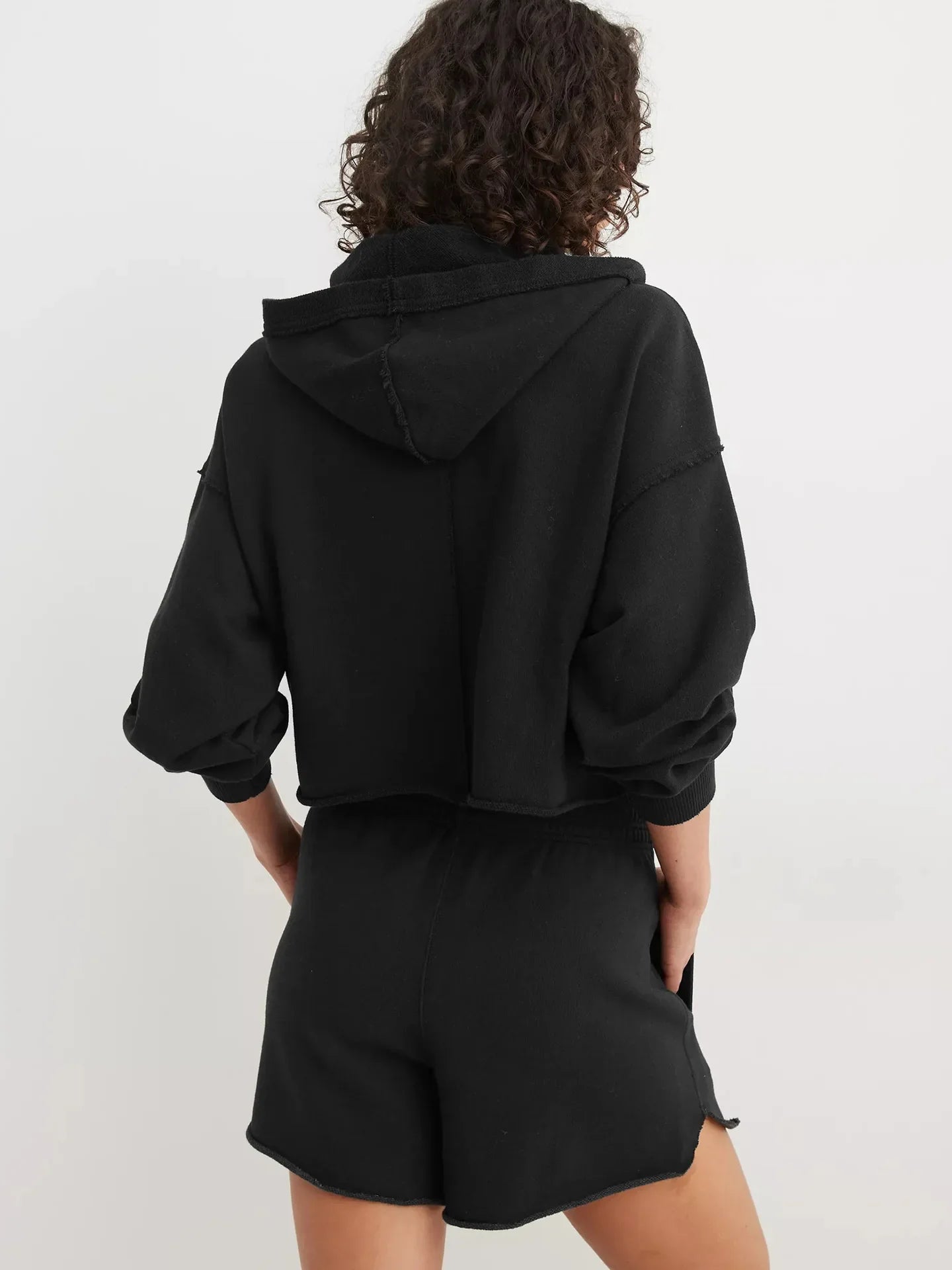 Eleanor cropped hoodie for women by Christine Brewer, showing a stylish, casual sweatshirt with a relaxed fit and soft fabric.