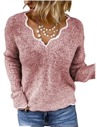 Women’s knit sweater named Kayla by Christine Brewer, featuring a cozy, stylish design in a neutral color, perfect for casual wear.