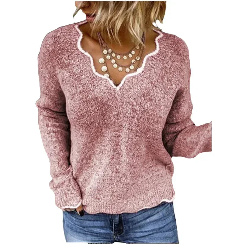 Women’s knit sweater named Kayla by Christine Brewer, featuring a cozy, stylish design in a neutral color, perfect for casual wear.