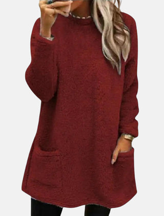 Estelle knit sweater for women by Christine Brewer, featuring a cozy, textured design in soft, neutral tones, perfect for casual wear.