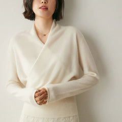 Women's cashmere sweater by Christine Brewer, Dawn, in a soft, cozy knit with a relaxed fit and elegant neckline.