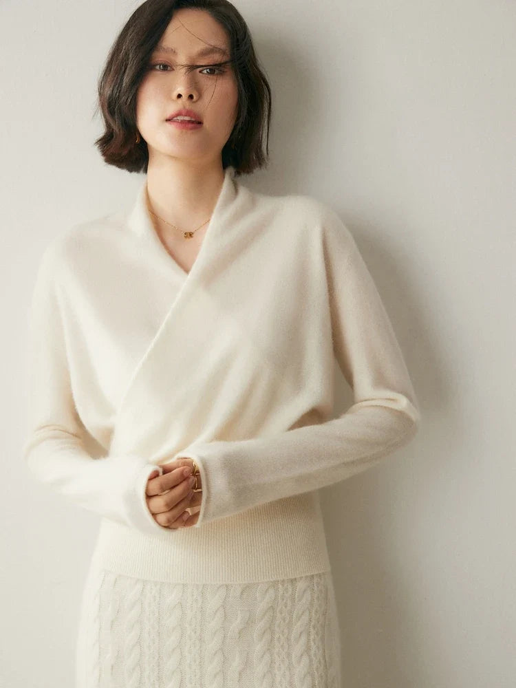 Women's cashmere sweater by Christine Brewer, Dawn, in a soft, cozy knit with a relaxed fit and elegant neckline.