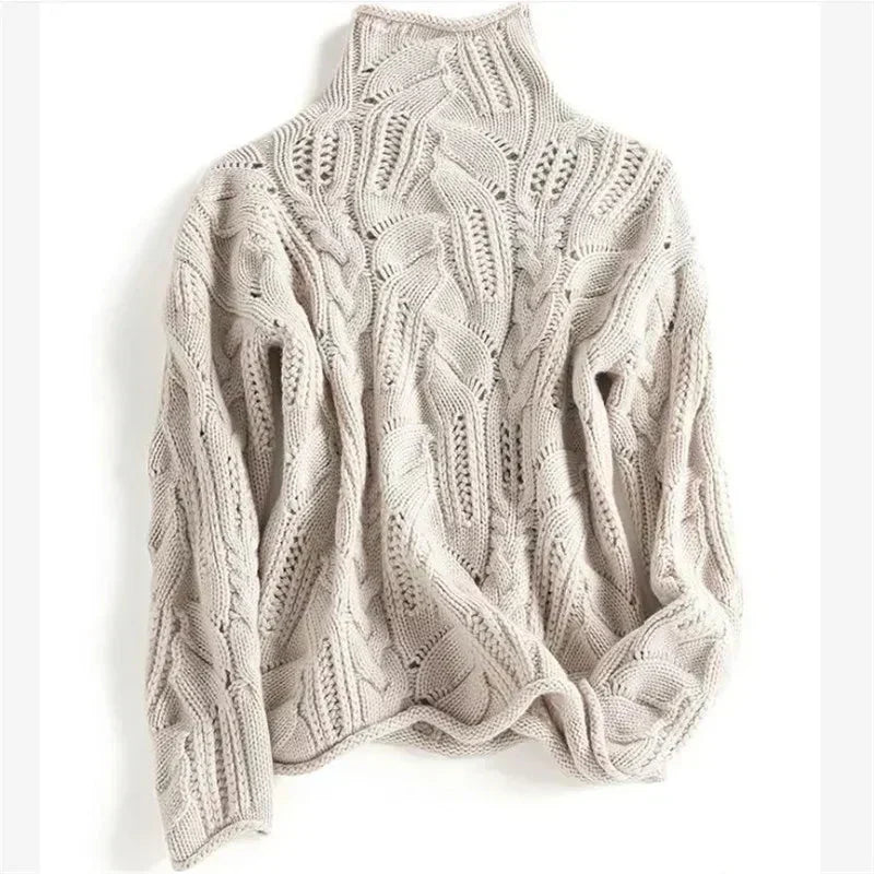 Christine Brewer Marnie knit sweater for women featuring a cozy, textured design in soft yarn, perfect for casual wear.