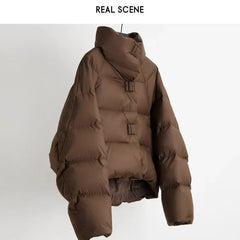 Hannah cropped quilted parka for women by Christine Brewer, featuring a stylish quilted design and a cozy cropped fit.