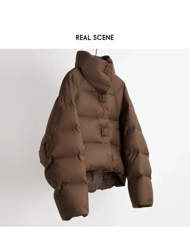 Hannah cropped quilted parka for women by Christine Brewer, featuring a stylish quilted design and a cozy cropped fit.