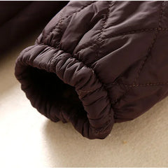 Longline Christine Brewer Elena women's puffer jacket with a quilted, insulated design for warmth and style in winter weather.