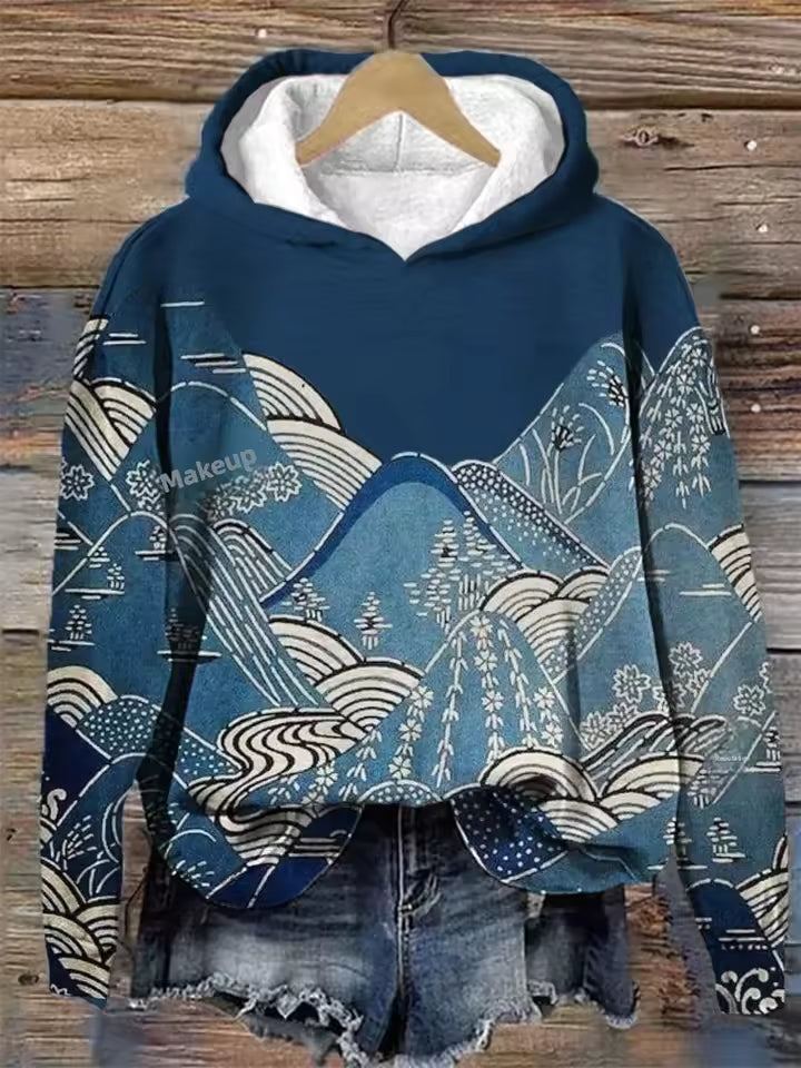 Madeline cozy lightweight oversized soft knit hoodie by Christine Brewer, shown in soft fabric with a relaxed fit and hood.