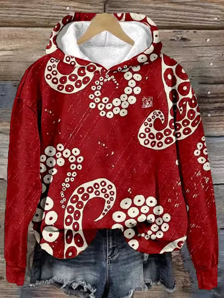 Christine Brewer Adele cozy oversized soft knit hoodie in a classic style, shown in a comfortable, relaxed fit.